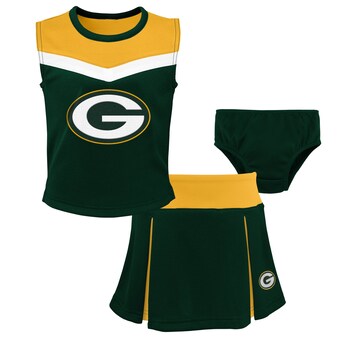 Girls Preschool Green Bay Packers Green Spirit Cheerleader Two-Piece Set with Bloomers