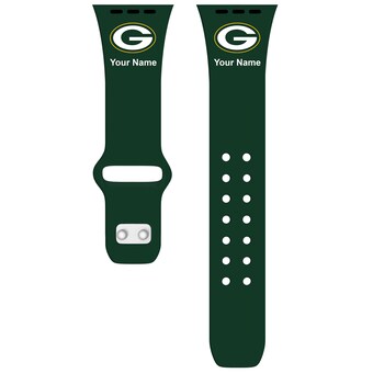 Green Bay Packers 42/44/45mm Personalized Silicone Apple Watch Band