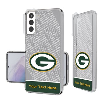 Green Bay Packers Personalized Endzone Plus Design Galaxy Clear Phone Case