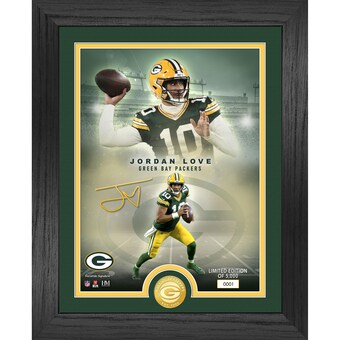 Green Bay Packers Jordan Love Highland Mint 13" x 16" Bronze Coin Photo Mint