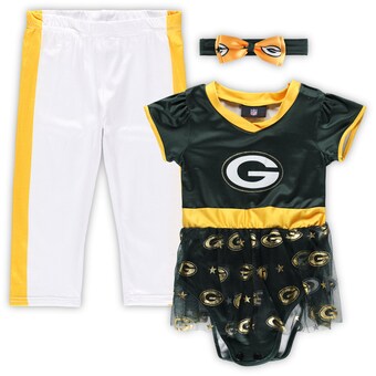 Infant Green Bay Packers Green/White Tailgate Tutu Game Day Costume Set