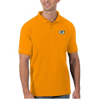 Men's Green Bay Packers Antigua Gold Legacy Pique Polo