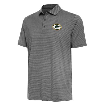 Men's Green Bay Packers  Antigua Heather Black Scheme Polo