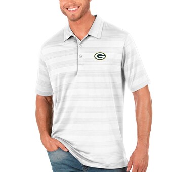 Men's Green Bay Packers Antigua White Compass Polo