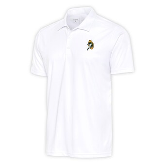 Men's Green Bay Packers Antigua White Team Logo Throwback Apex Polo