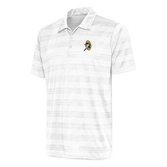 Men's Green Bay Packers Antigua White Team Logo Throwback Compass Polo