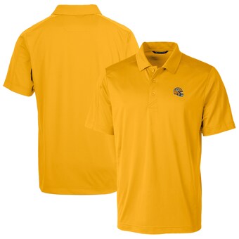 Men's Green Bay Packers  Cutter & Buck Gold Helmet Prospect Textured Stretch Polo