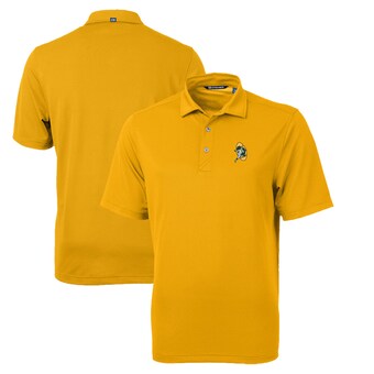 Men's Green Bay Packers Cutter & Buck Gold Throwback Logo Virtue Eco Pique Recycled Polo