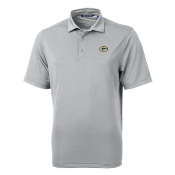 Men's Green Bay Packers Cutter & Buck Gray Big & Tall Virtue Eco Pique Recycled Polo