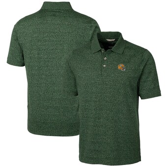 Men's Green Bay Packers  Cutter & Buck Green Helmet Advantage Space Dye Tri-Blend Polo