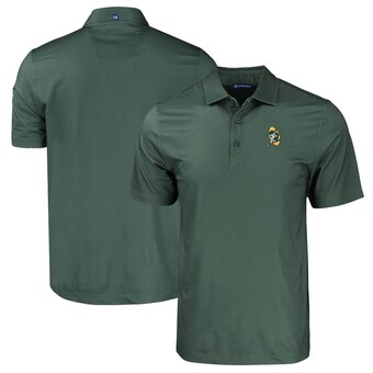 Men's Green Bay Packers  Cutter & Buck Green Throwback Big & Tall Pike Eco Tonal Geo Print Stretch Recycled Polo