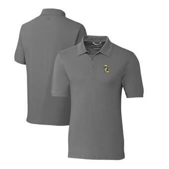 Men's Green Bay Packers Cutter & Buck Steel Advantage Tri-Blend Pique Big & Tall Throwback Polo