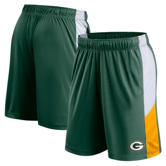 Men's Green Bay Packers Fanatics Green Prep Colorblock Shorts