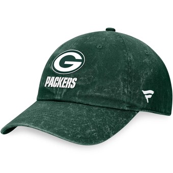 Men's Green Bay Packers Fanatics Green Snow Wash Adjustable Hat