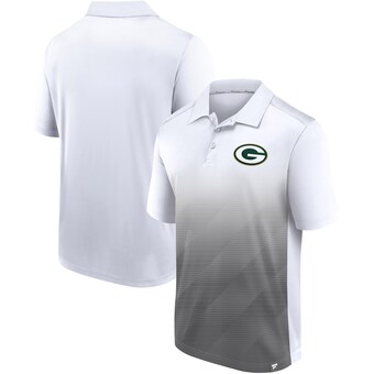 Men's Green Bay Packers Fanatics White/Gray Parameter Polo