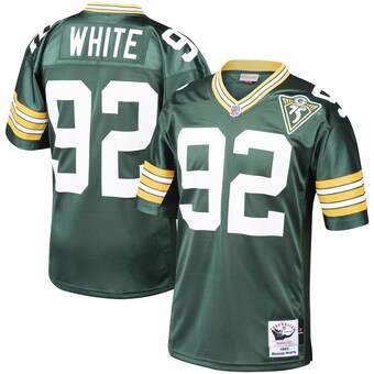 Men's Green Bay Packers 1993 Reggie White Mitchell & Ness Green Authentic Throwback Retired Player Jersey