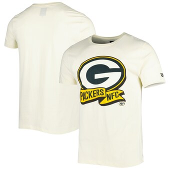 Men's Green Bay Packers New Era Cream Sideline Chrome T-Shirt