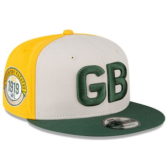 Men's Green Bay Packers  New Era Cream/Green 2023 Sideline Historic 9FIFTY Snapback Hat