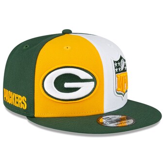 Men's Green Bay Packers New Era Gold/Green 2023 Sideline 9FIFTY Snapback Hat