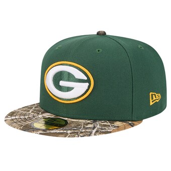 Men's Green Bay Packers New Era Green Active Two-Tone Camo 59FIFTY Fitted Hat