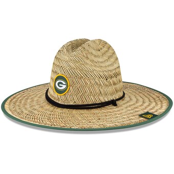 Men's Green Bay Packers New Era Natural NFL Training Camp Official Straw Lifeguard Hat