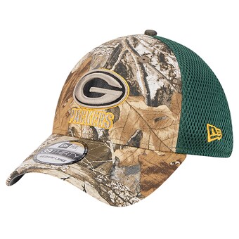 Men's Green Bay Packers New Era Realtree Camo/Green Active 39THIRTY Flex Hat