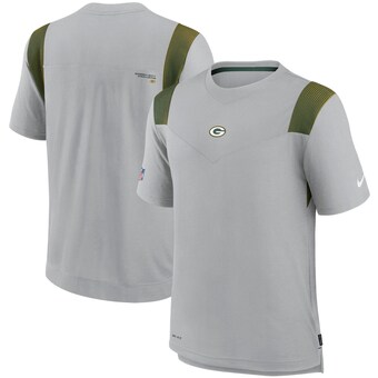 Men's Green Bay Packers Nike Gray Sideline Player UV Performance T-Shirt