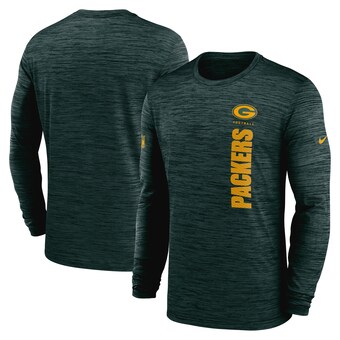 Men's Green Bay Packers Nike Green 2024 Sideline Velocity Performance Long Sleeve T-Shirt