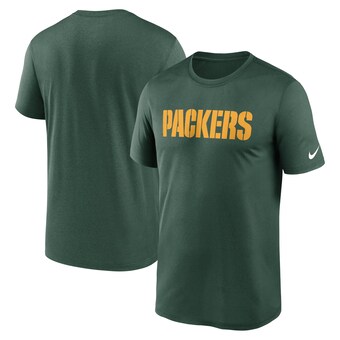 Men's Green Bay Packers  Nike Green Legend Wordmark Performance T-Shirt