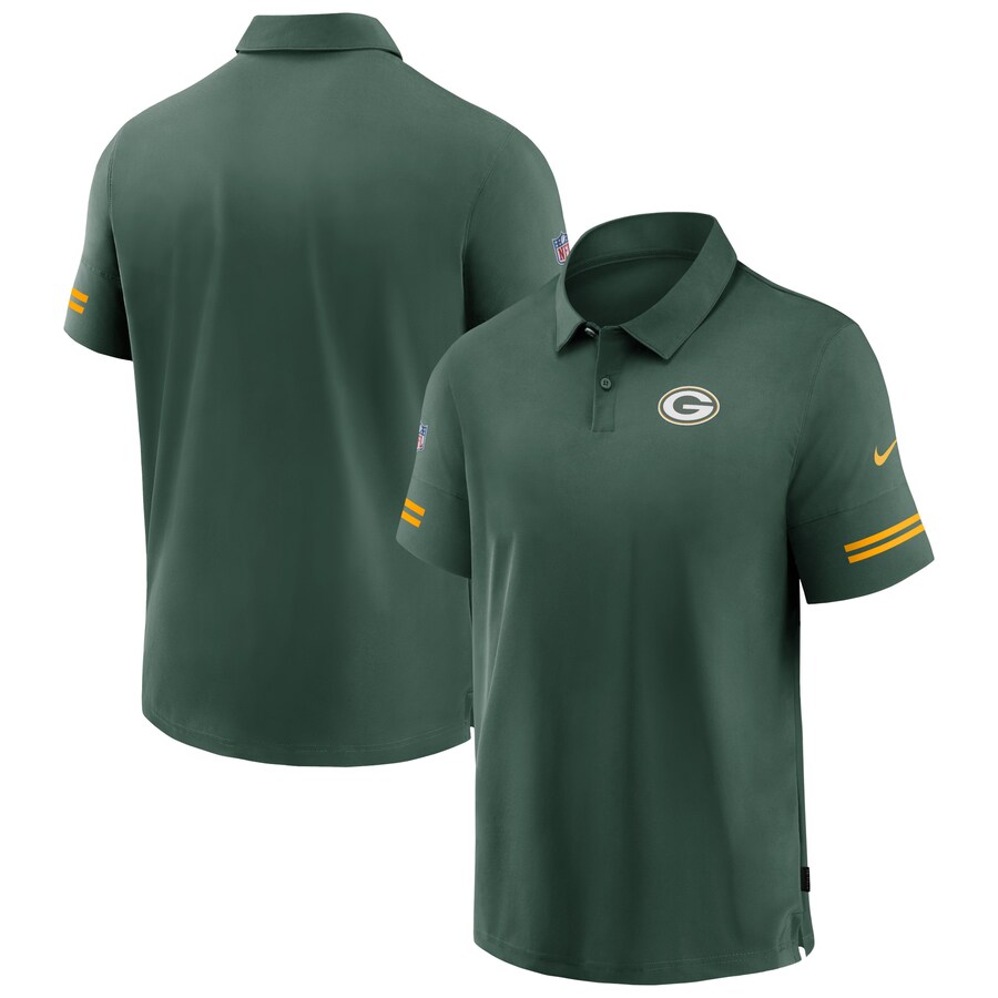 Men's Green Bay Packers Logo Nike Green Sideline Elite Performance Polo