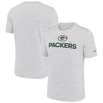 Men's Green Bay Packers Nike White Blitz Velocity Modern Performance T-Shirt