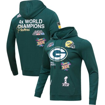 Men's Green Bay Packers Pro Standard Green 4x Super Bowl Champions Pullover Hoodie