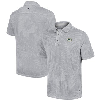 Men's Green Bay Packers Tommy Bahama Gray Sport Santiago Paradise Polo