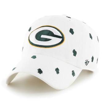 Unisex Green Bay Packers '47 White Confetti Clean Up Adjustable Hat