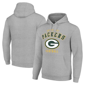 Unisex Green Bay Packers Starter Heather Gray Logo Pullover Hoodie