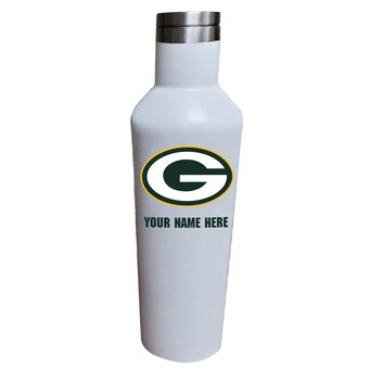 Green Bay Packers White 17oz. Personalized Infinity Stainless Steel Water Bottle
