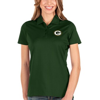 Women's Green Bay Packers Antigua Green Balance Polo