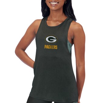 Women's Green Bay Packers Certo Charcoal Muscle Tank Top