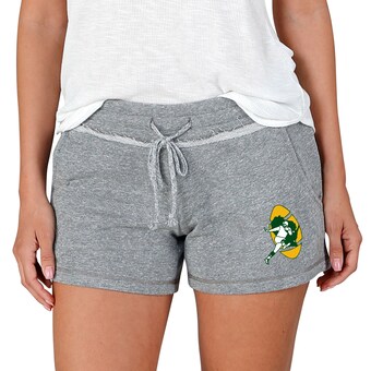 Women's Green Bay Packers  Concepts Sport Gray Mainstream Terry Lounge Shorts