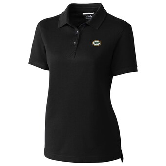 Women's Green Bay Packers Cutter & Buck Black Advantage Polo