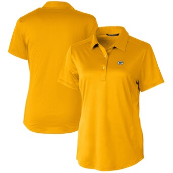 Women's Green Bay Packers Cutter & Buck Gold Prospect Textured Stretch Polo