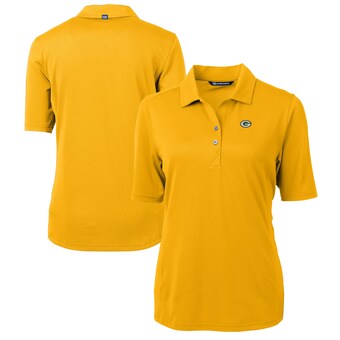 Women's Green Bay Packers Cutter & Buck Gold Virtue Eco Pique Recycled Polo