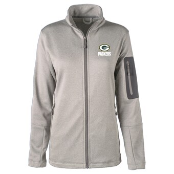 Women's Green Bay Packers  Dunbrooke Heather Charcoal Freestyle Teflon Shield Full-Zip Jacket