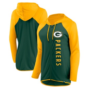 Women's Green Bay Packers Fanatics Green/Gold Forever Fan Full-Zip Hoodie