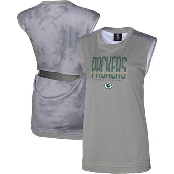 Women's Green Bay Packers Gray No Sweat Tank Top