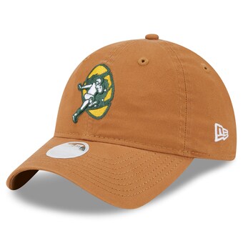 Women's Green Bay Packers  New Era Brown Throwback Main Core Classic 2.0 9TWENTY Adjustable Hat