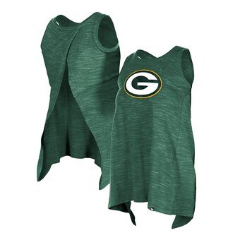 Women's Green Bay Packers New Era  Green Plus Size Space Dye Active Tank Top