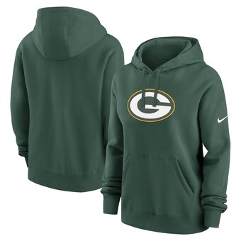 Women's Green Bay Packers Nike Green Club Fleece Pullover Hoodie