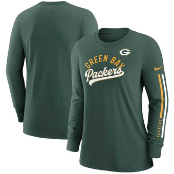 Women's Green Bay Packers Nike Green Team Name Long Sleeve T-Shirt