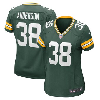 Women's Green Bay Packers Zayne Anderson Nike  Green Team Game Jersey